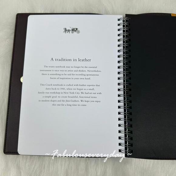 Coach Notebook In Signature Canvas With Floral Print In Walnut/Yellow CCF40 NWT - Picture 6 of 6